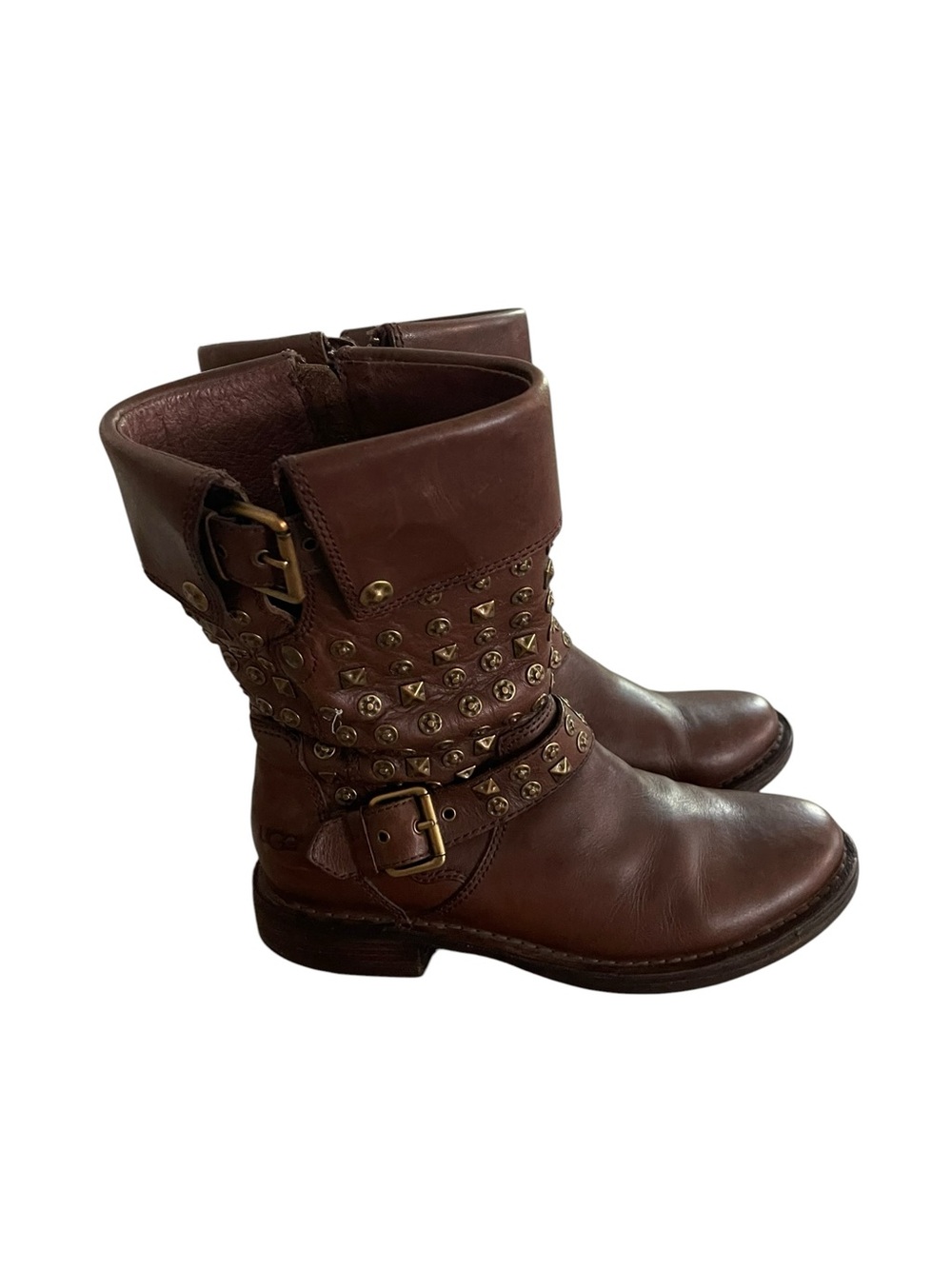 UGG Australia Conor Studded Moto Boots Women Size 8 - Picture 3 of 8